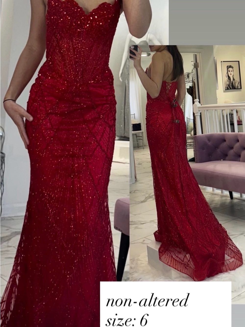 Red prom gown
